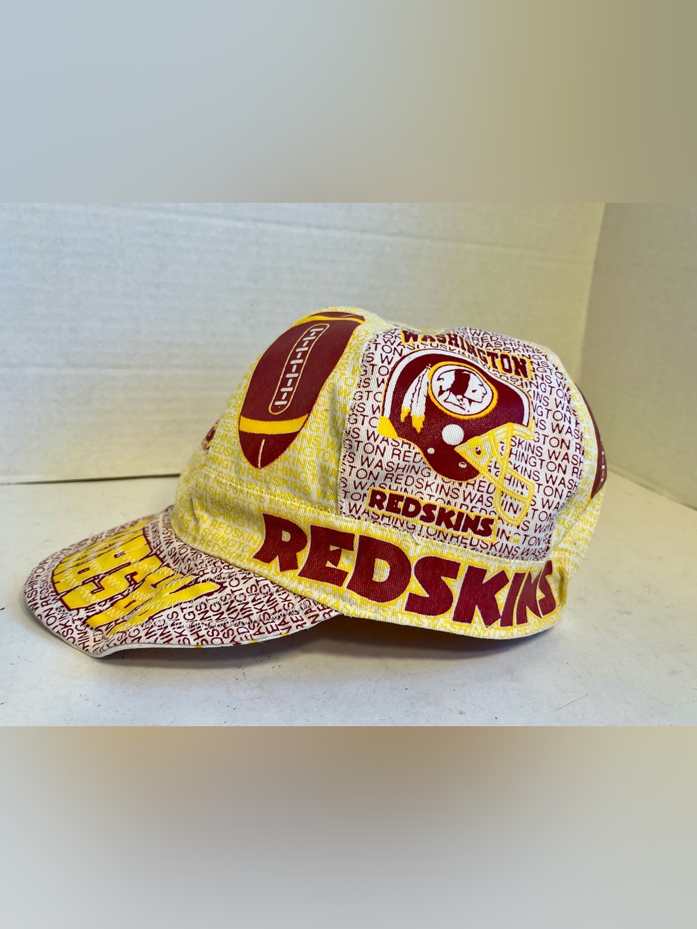 Vintage Retro Reversible Washington Redskins/Commanders Canvas Painters Cap